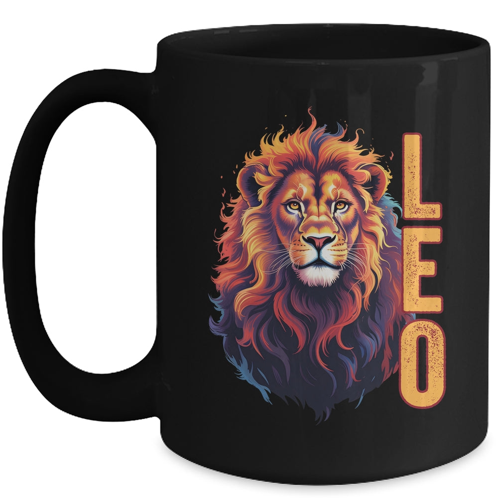 August Birthday Leo Lion Pride Graphic Mens Zodiac Sign Mug | siriusteestore