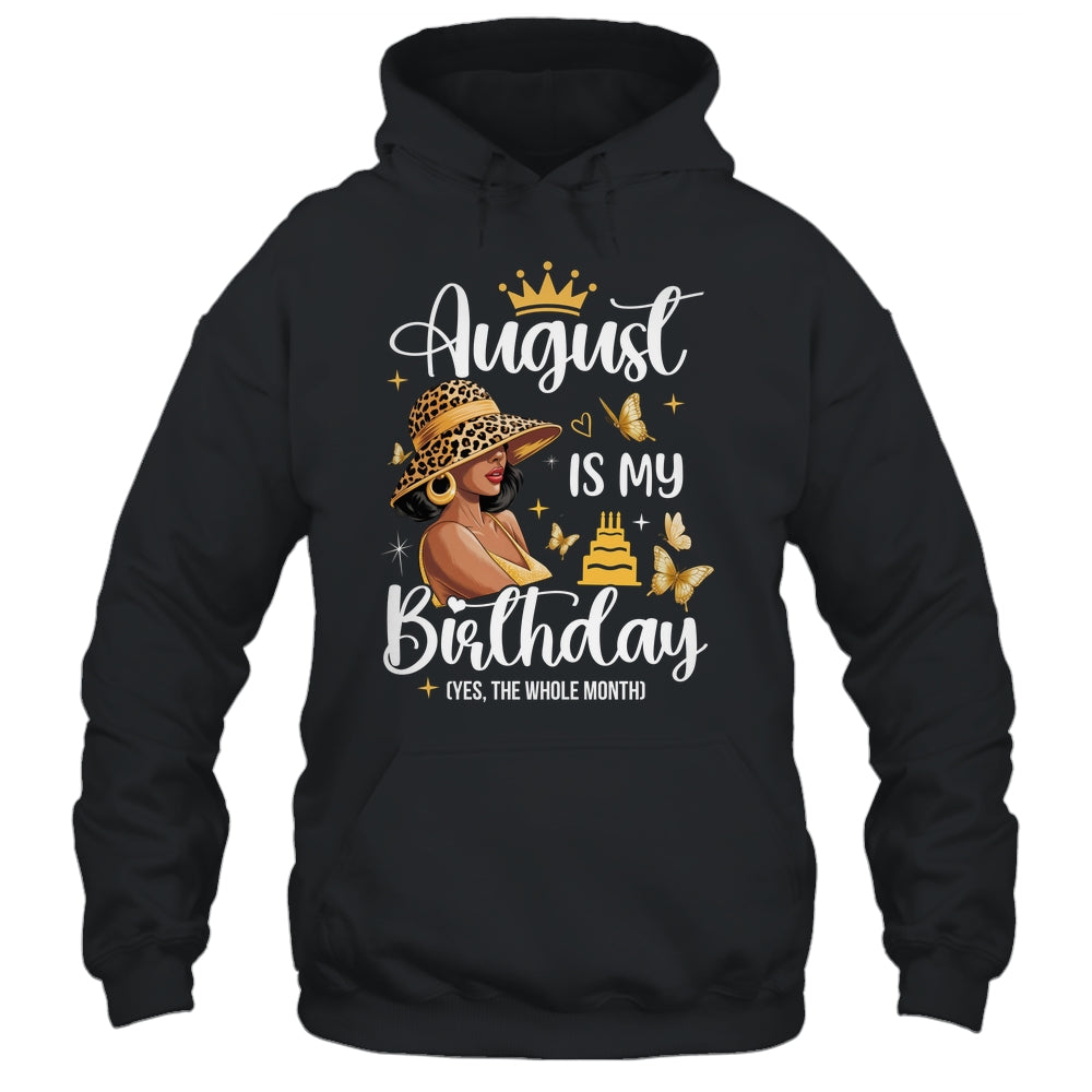 August Is My Birthday African American Woman Birthday Queen Shirt & Tank Top | siriusteestore