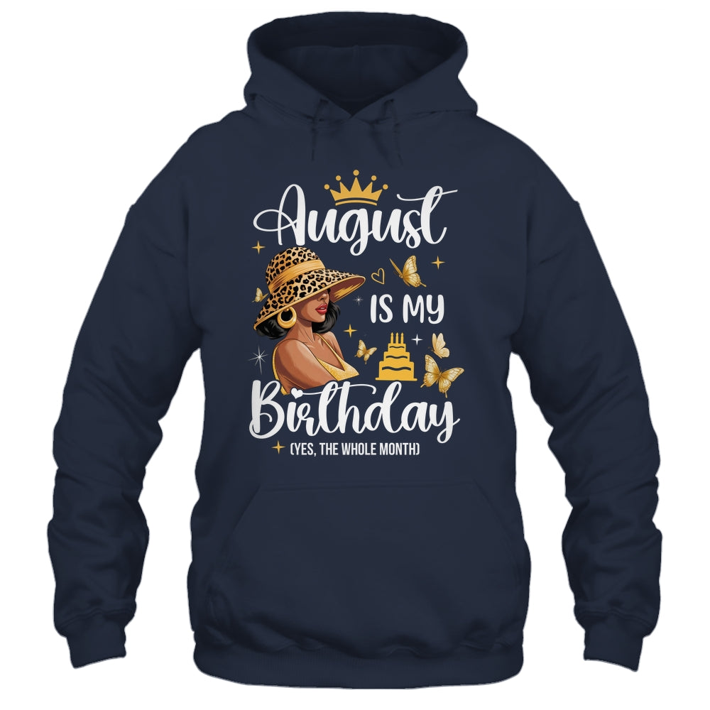 August Is My Birthday African American Woman Birthday Queen Shirt & Tank Top | siriusteestore
