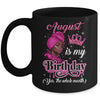 August Is My Birthday African Black Women Birthday Queen Mug | siriusteestore