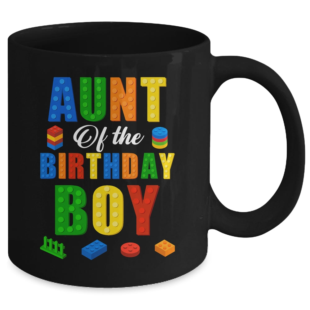 Aunt Birthday Boy Master Builder Building Bricks Blocks Mug | siriusteestore