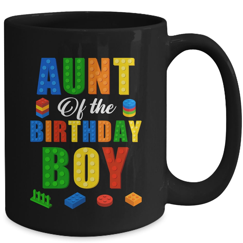 Aunt Birthday Boy Master Builder Building Bricks Blocks Mug | siriusteestore
