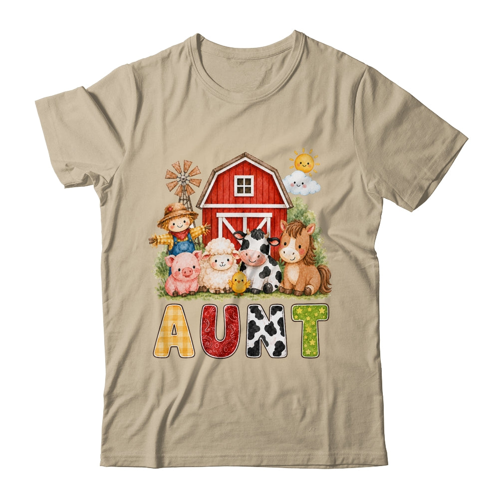 Aunt Farm Cow 1St Birthday Girl Boy Matching Family Shirt & Hoodie | siriusteestore