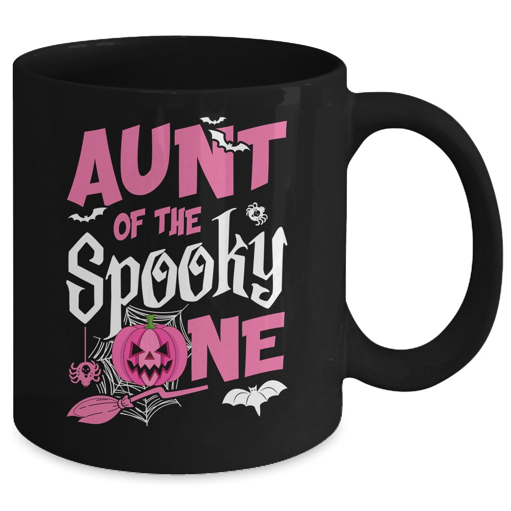 Aunt Halloween 1st Birthday Girl Matching Family Spooky One Mug | siriusteestore