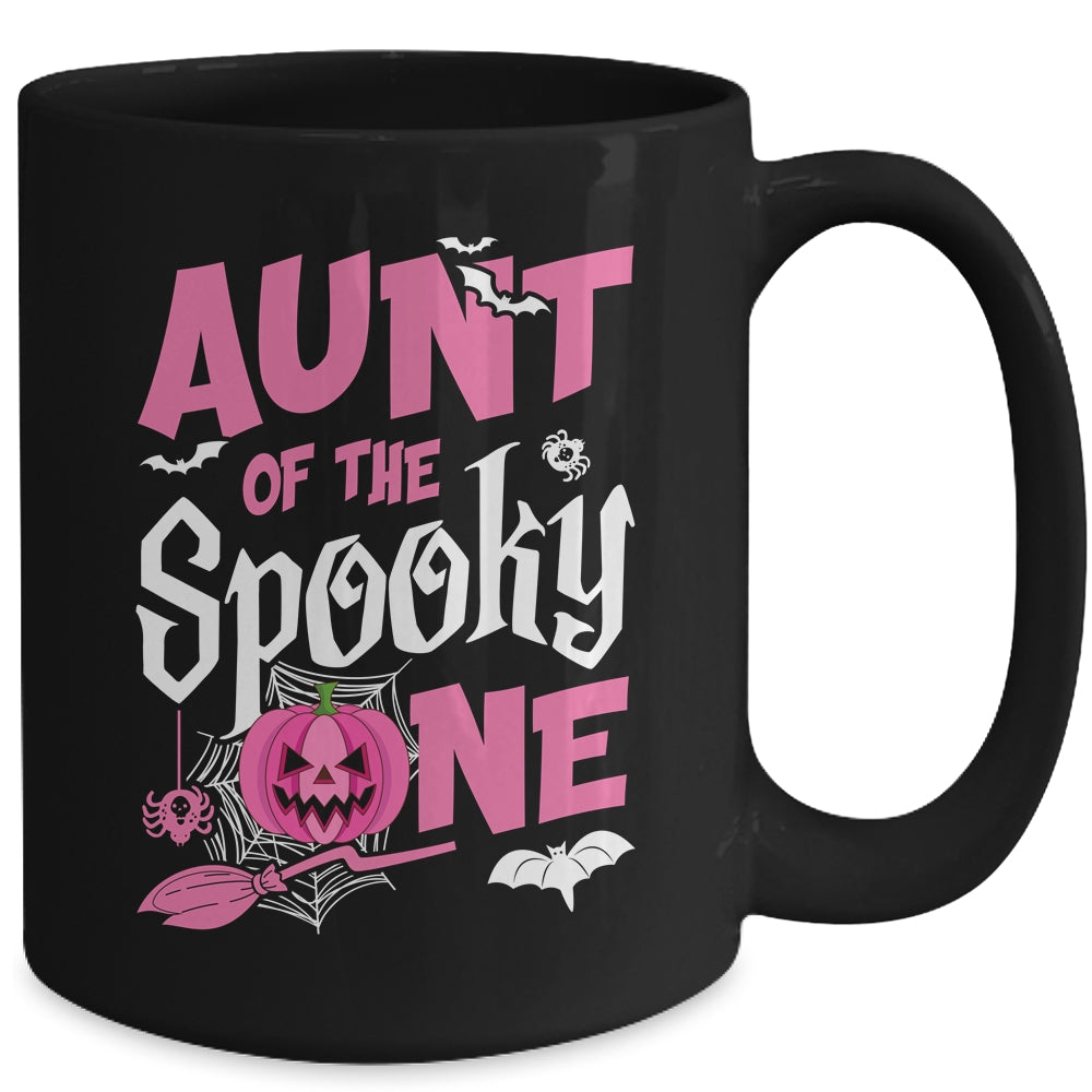 Aunt Halloween 1st Birthday Girl Matching Family Spooky One Mug | siriusteestore