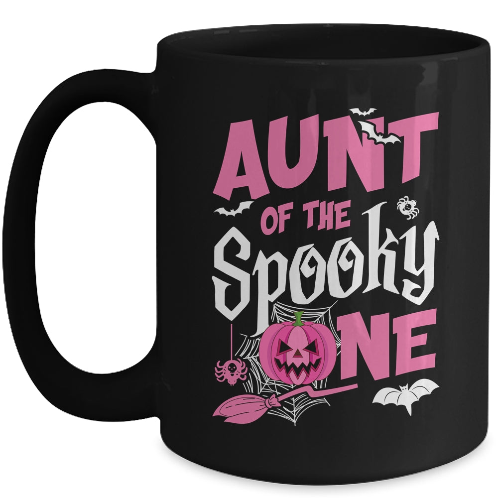 Aunt Halloween 1st Birthday Girl Matching Family Spooky One Mug | siriusteestore