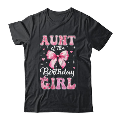 Aunt Of Birthday Girl Coquette Bow Matching Family Shirt & Hoodie | siriusteestore