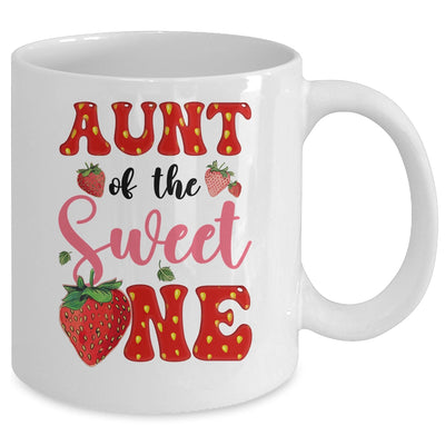 Aunt Of Sweet One Strawberry Frist 1st Birthday Girl Mug | siriusteestore