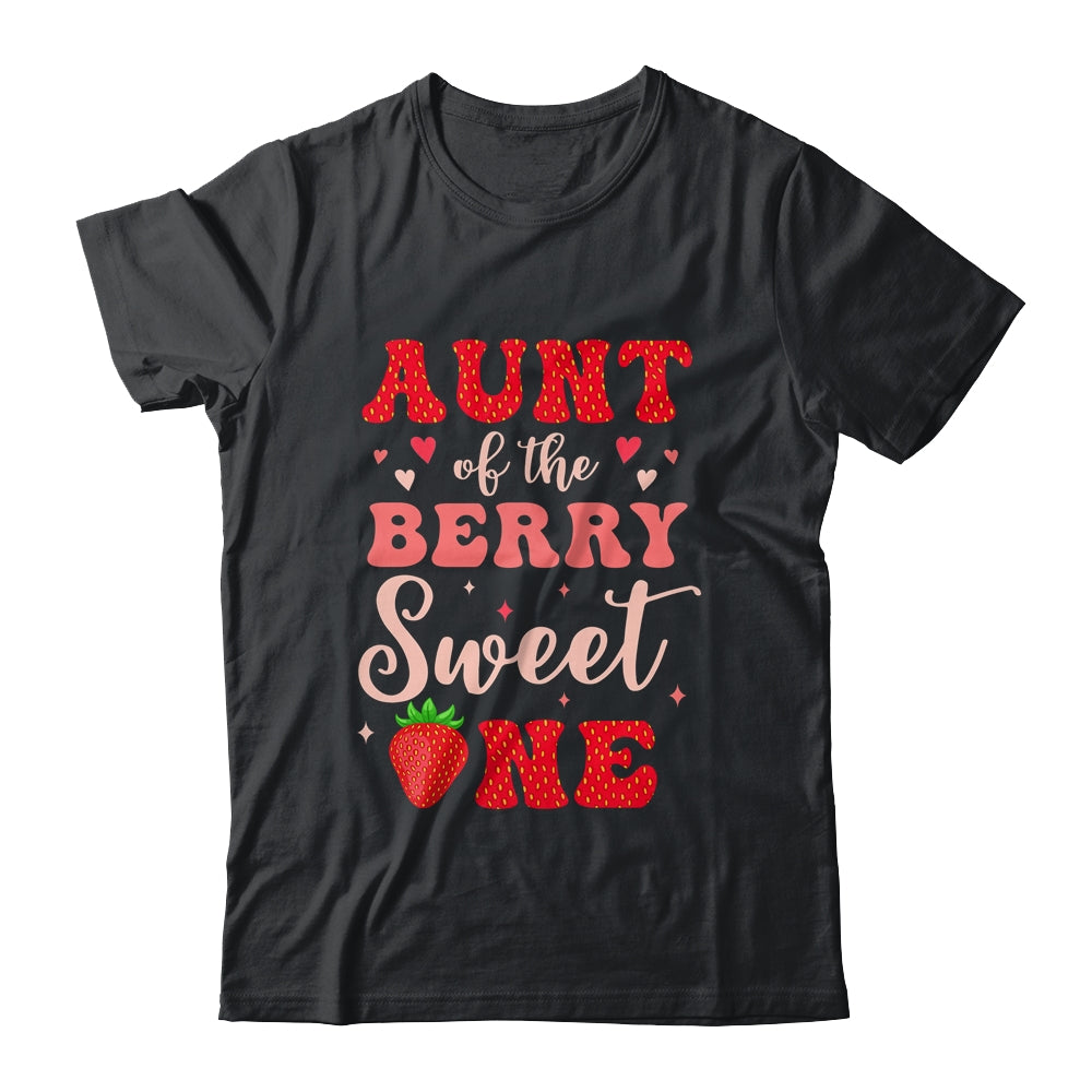 Aunt Of The Berry Sweet One Strawberry 1st Birthday Girl Shirt & Hoodie | siriusteestore