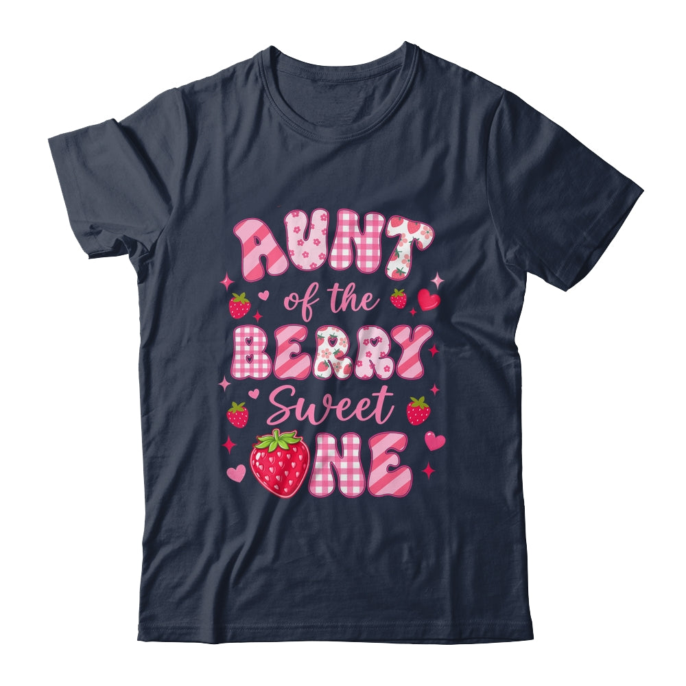 Aunt Of The Berry Sweet One Strawberry First Birthday Shirt & Hoodie | siriusteestore