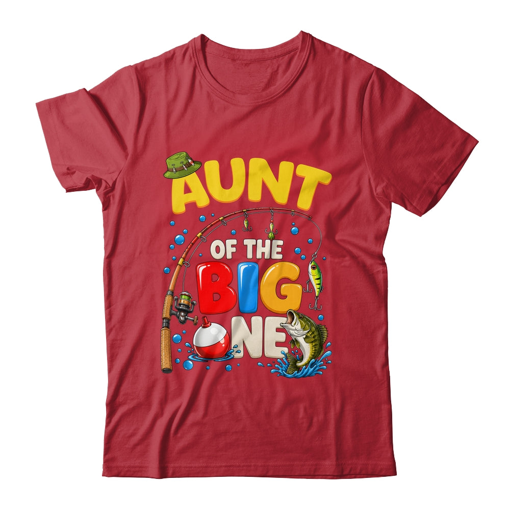 Aunt Of The Big One Fishing Birthday Boy Family Party Shirt & Hoodie | siriusteestore