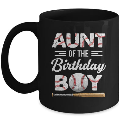 Aunt Of The Birthday Boy Baseball Matching Family Party Mug | siriusteestore