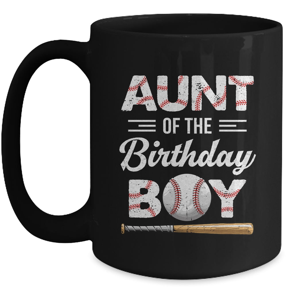 Aunt Of The Birthday Boy Baseball Matching Family Party Mug | siriusteestore