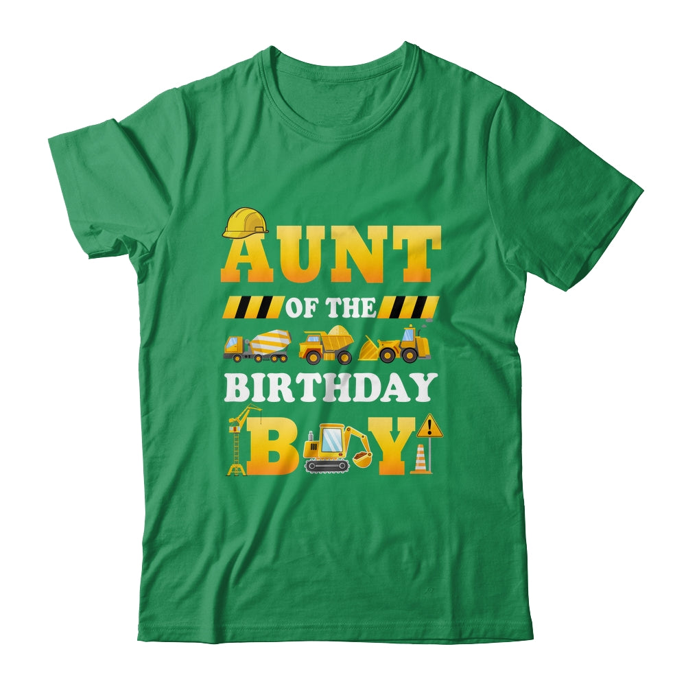 Aunt Of The Birthday Boy Construction Matching Family Shirt & Hoodie | siriusteestore