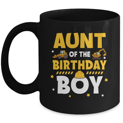 Aunt Of The Birthday Boy Construction Worker Family Party Mug | siriusteestore