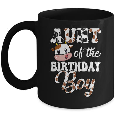 Aunt Of The Birthday Boy Cow Farm 1st Birthday Boy Mug | siriusteestore