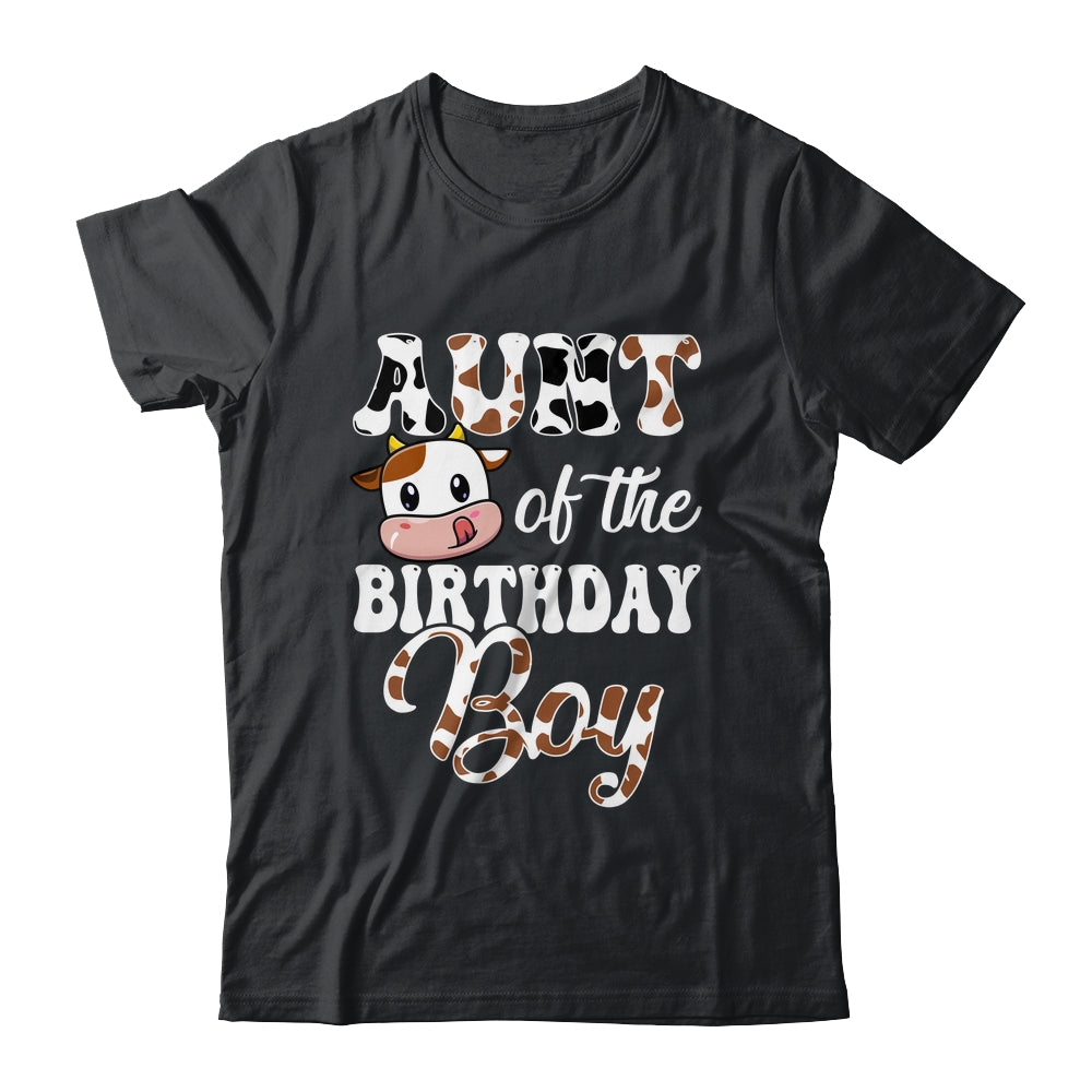 Aunt Of The Birthday Boy Cow Farm 1st Birthday Boy Shirt & Hoodie | siriusteestore
