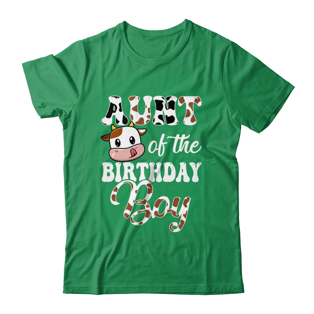 Aunt Of The Birthday Boy Cow Farm 1st Birthday Boy Shirt & Hoodie | siriusteestore