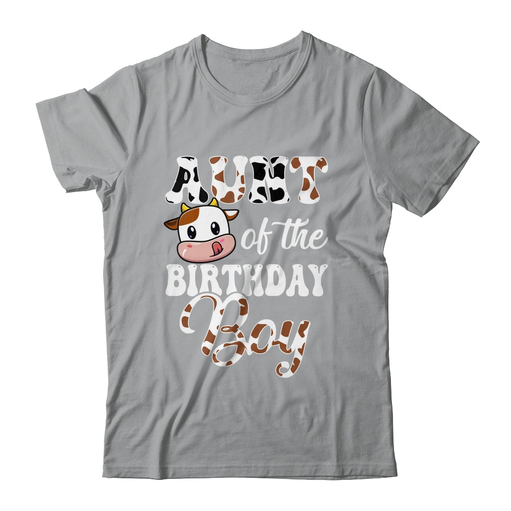 Aunt Of The Birthday Boy Cow Farm 1st Birthday Boy Shirt & Hoodie | siriusteestore