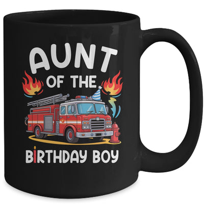 Aunt Of The Birthday Boy Fire Truck Firefighter 1st Party Mug | siriusteestore