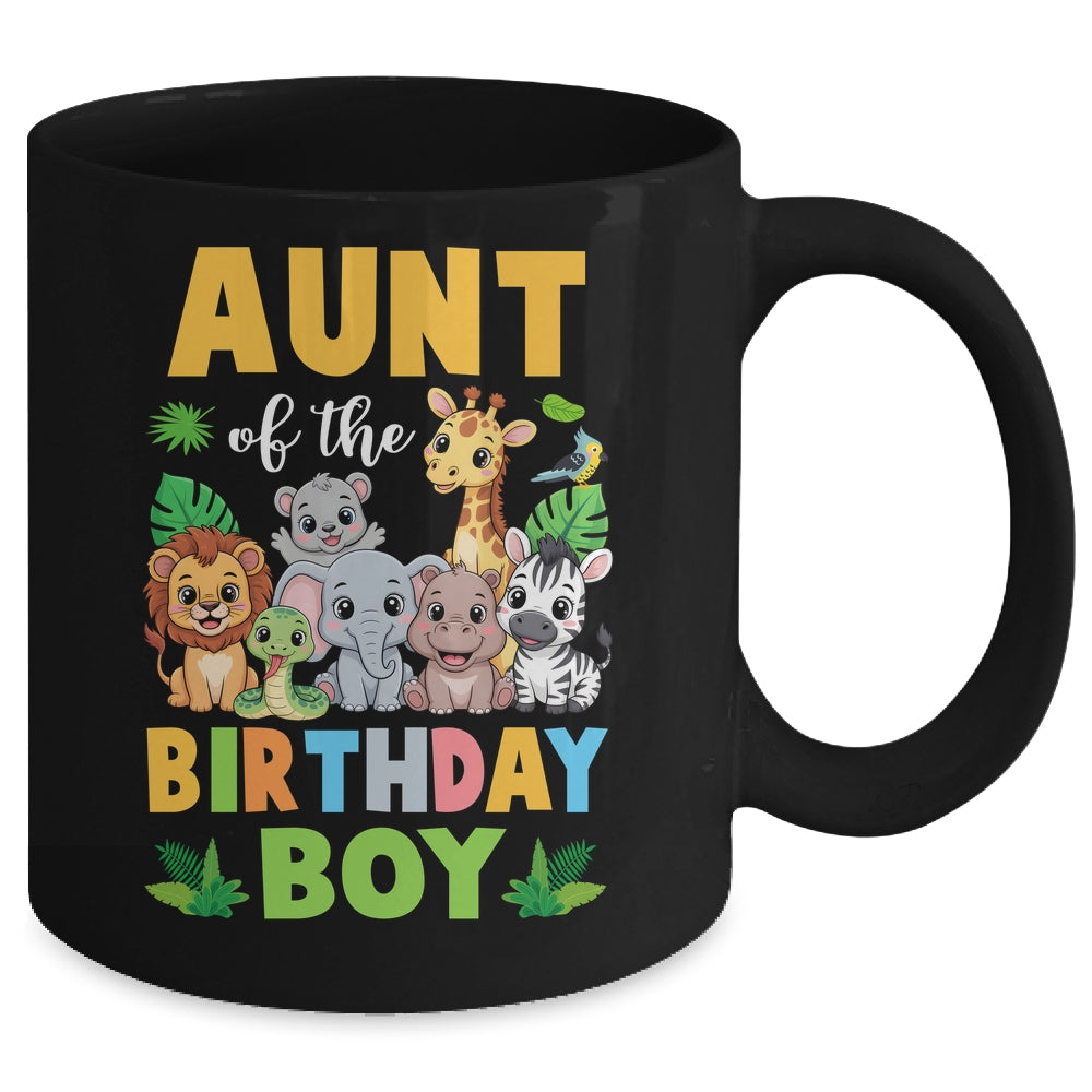 Aunt Of The Birthday Boy Kids Safari Jungle Animal Mug | siriusteestore