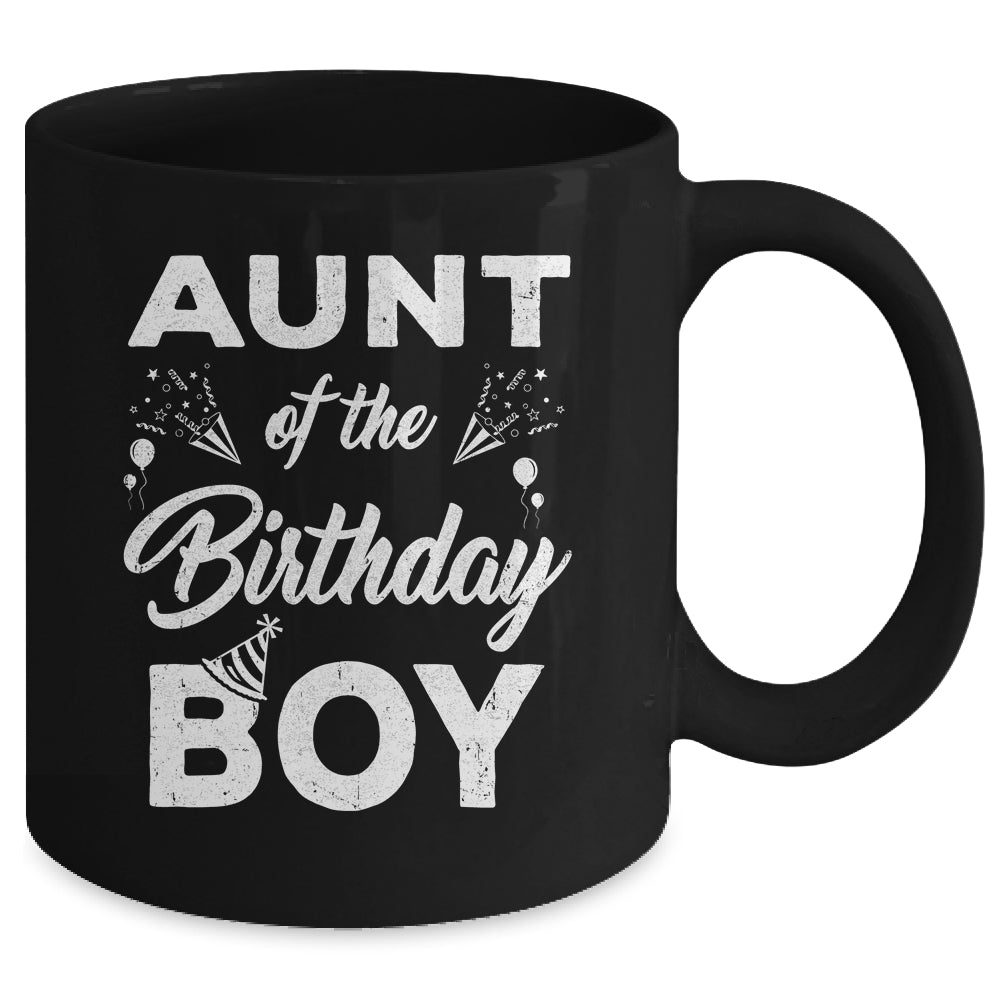 Aunt Of The Birthday Boy Matching Family Party 1st Birthday Mug | siriusteestore