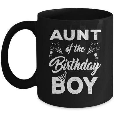 Aunt Of The Birthday Boy Matching Family Party 1st Birthday Mug | siriusteestore