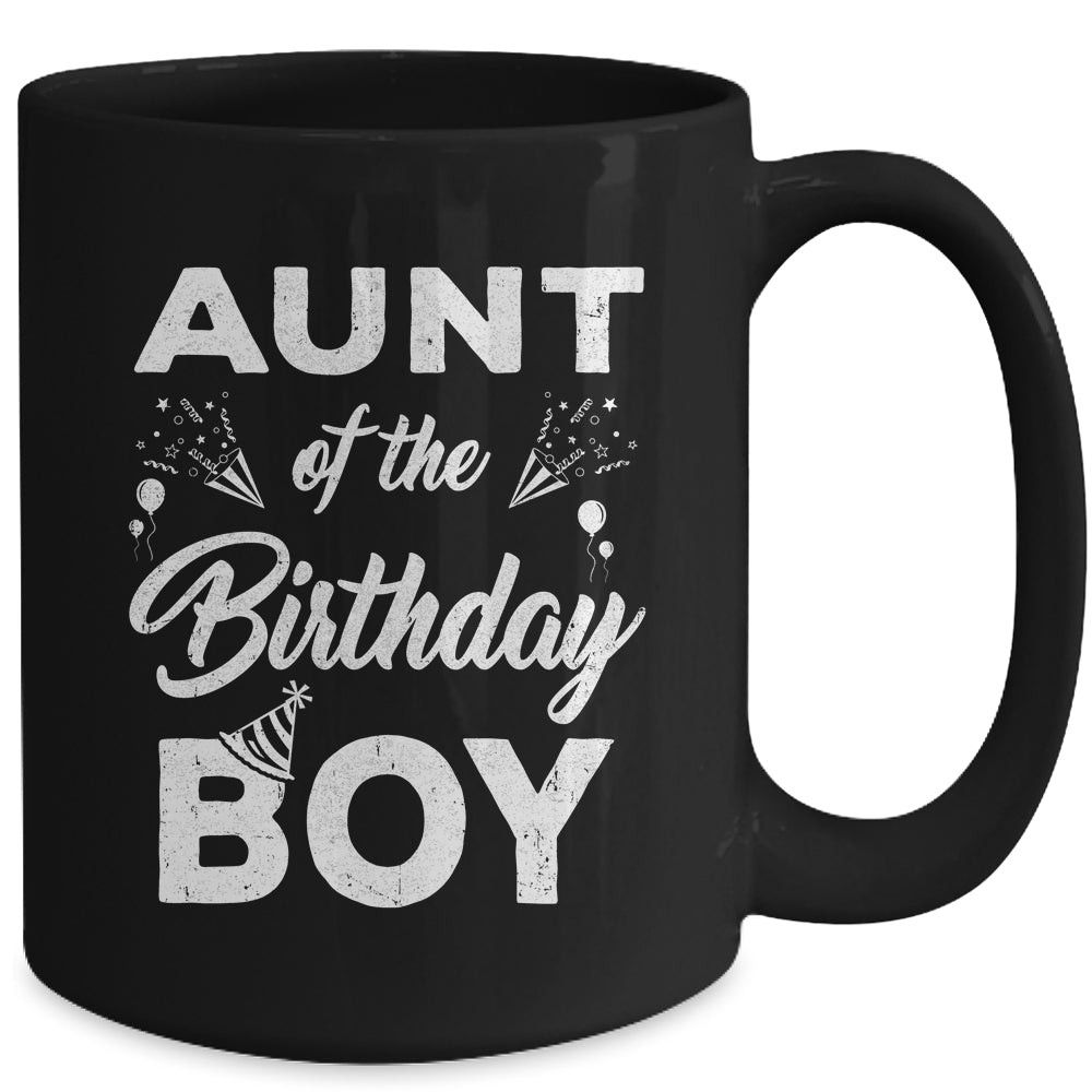 Aunt Of The Birthday Boy Matching Family Party 1st Birthday Mug | siriusteestore