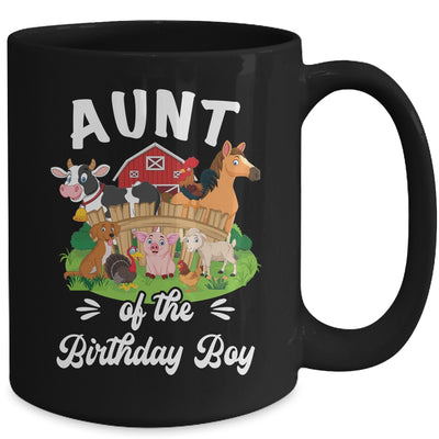 Aunt Of The Birthday Boy Party Cow Farm 1st Birthday Party Mug | siriusteestore