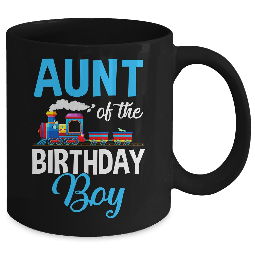 Aunt Of The Birthday Boy Railroad Train Theme Lover Mug | siriusteestore