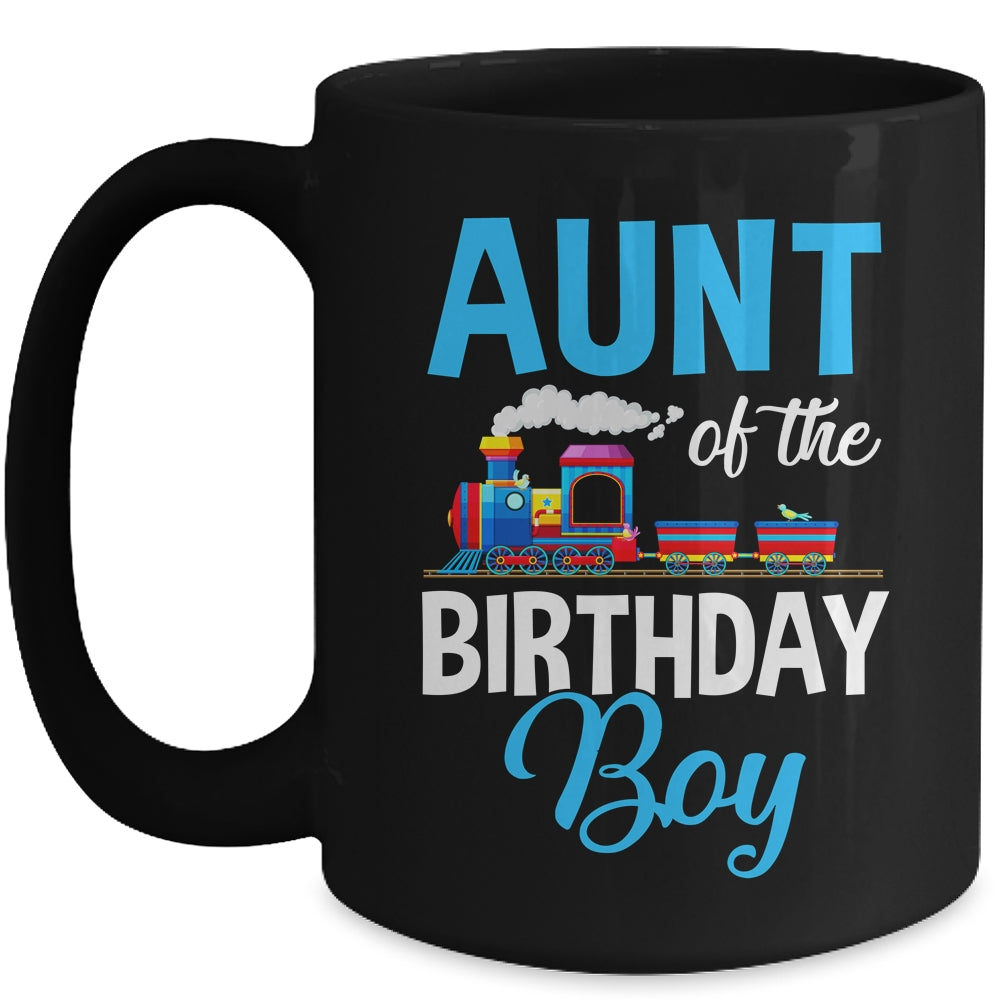 Aunt Of The Birthday Boy Railroad Train Theme Lover Mug | siriusteestore