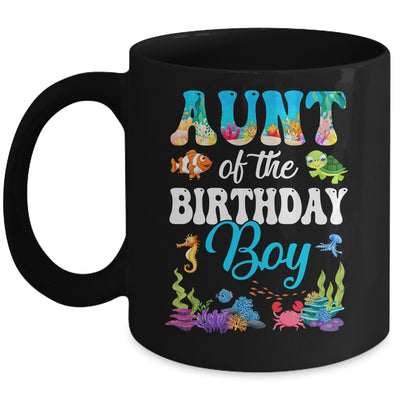 Aunt Of The Birthday Boy Sea Fish Ocean Aquarium Party Mug | siriusteestore