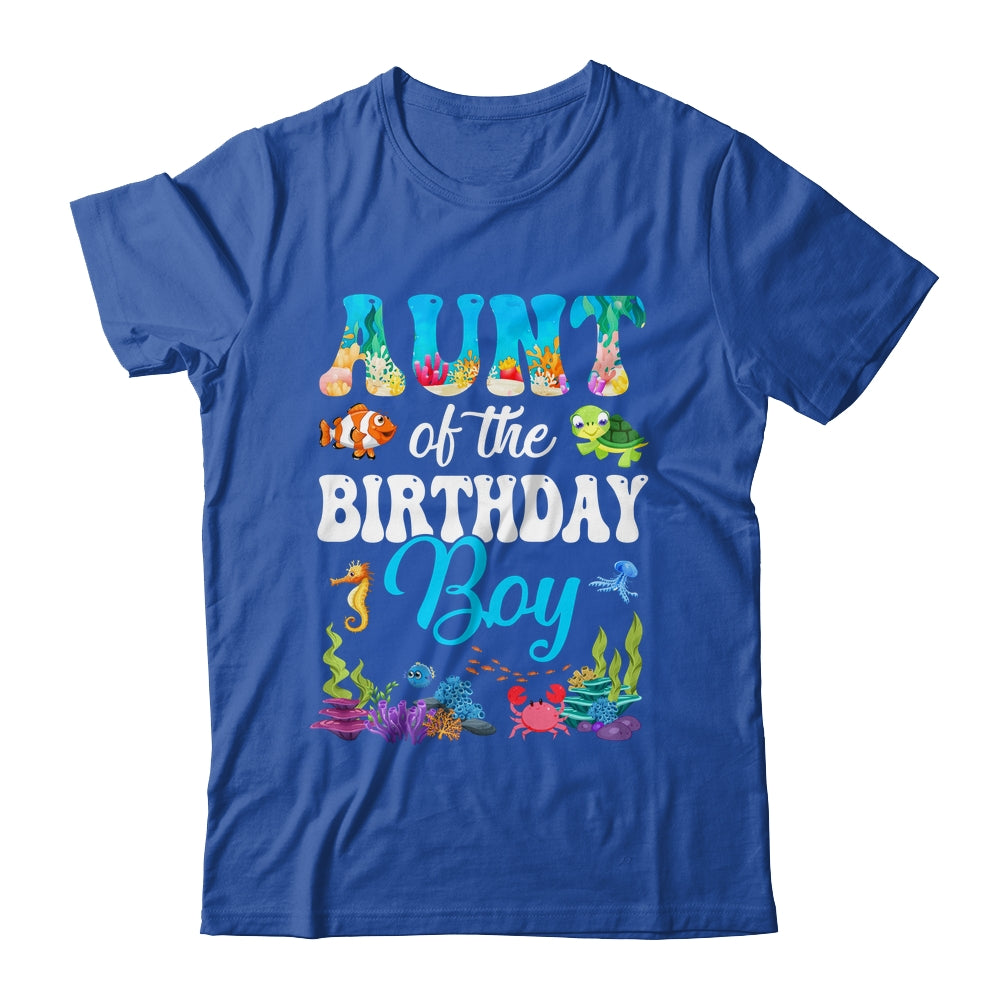 Aunt Of The Birthday Boy Sea Fish Ocean Aquarium Party Shirt & Hoodie | siriusteestore