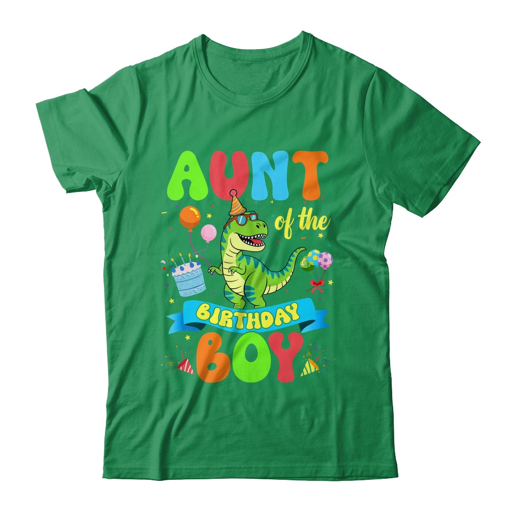 Aunt Of The Birthday Boy TRex Dinosaur Birthday Family Shirt & Hoodie | siriusteestore