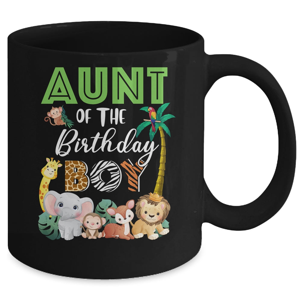 Aunt Of The Birthday Boy Wild Zoo Theme Safari Party Mug | siriusteestore