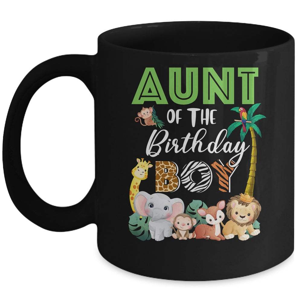 Aunt Of The Birthday Boy Wild Zoo Theme Safari Party Mug | siriusteestore