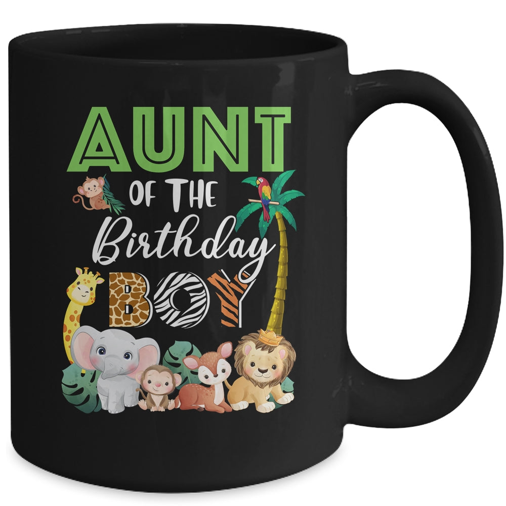 Aunt Of The Birthday Boy Wild Zoo Theme Safari Party Mug | siriusteestore