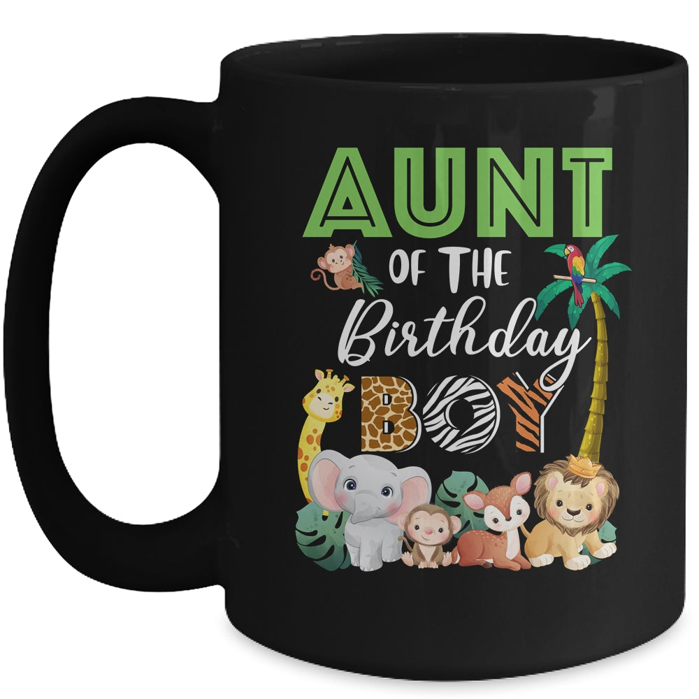 Aunt Of The Birthday Boy Wild Zoo Theme Safari Party Mug | siriusteestore