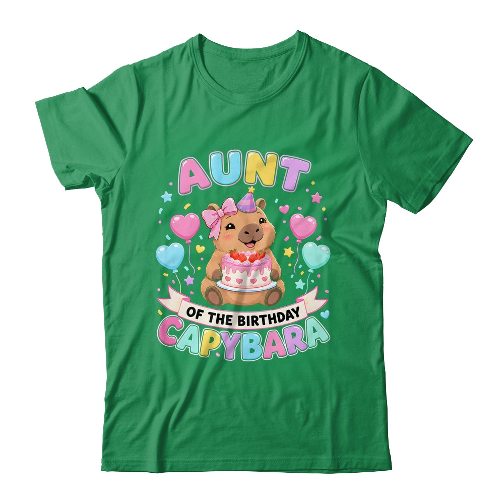 Aunt Of The Birthday Capybara Birthday Girl Family Shirt & Hoodie | siriusteestore