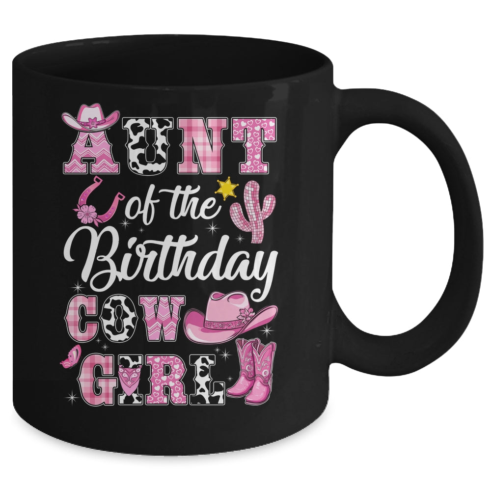 Aunt Of The Birthday Cow Girl Western Cowgirl 1st Birthday Mug | siriusteestore