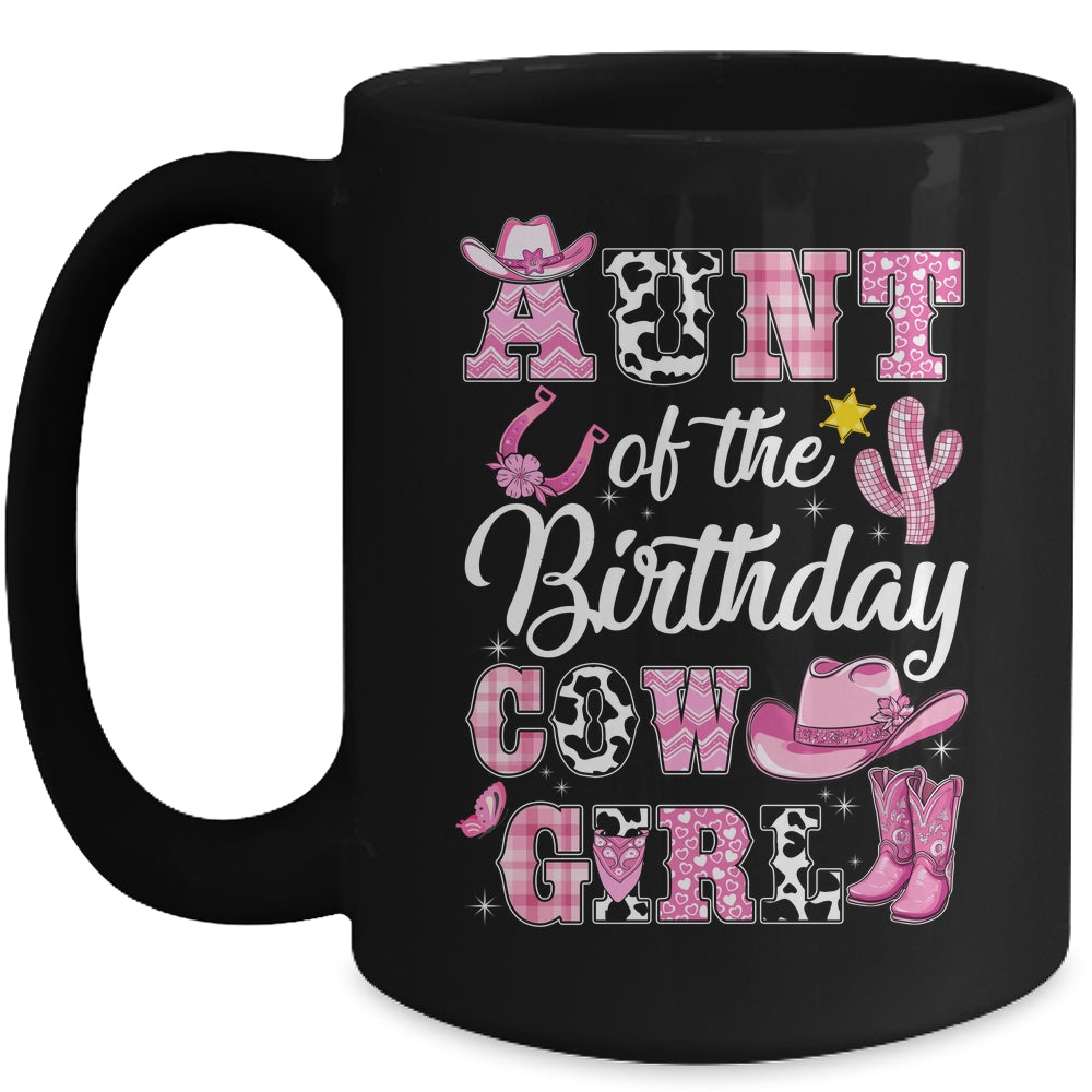 Aunt Of The Birthday Cow Girl Western Cowgirl 1st Birthday Mug | siriusteestore