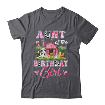Aunt Of The Birthday Girl 1st Birthday Cow Farm Family Shirt & Hoodie | siriusteestore