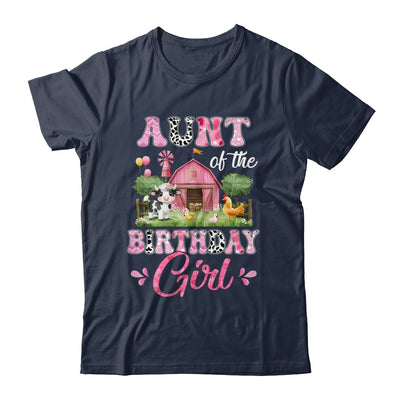 Aunt Of The Birthday Girl 1st Birthday Cow Farm Family Shirt & Hoodie | siriusteestore