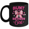 Aunt Of The Birthday Girl Coquette Bow Matching Family Mug | siriusteestore