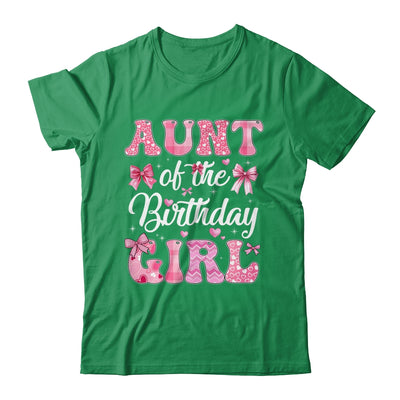 Aunt Of The Birthday Girl Family Pink Coquette Bow Shirt & Hoodie | siriusteestore