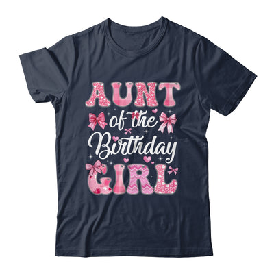 Aunt Of The Birthday Girl Family Pink Coquette Bow Shirt & Hoodie | siriusteestore