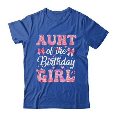 Aunt Of The Birthday Girl Family Pink Coquette Bow Shirt & Hoodie | siriusteestore