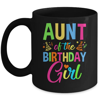 Aunt Of The Birthday Girl Glows Retro 80's Party Family Mug | siriusteestore