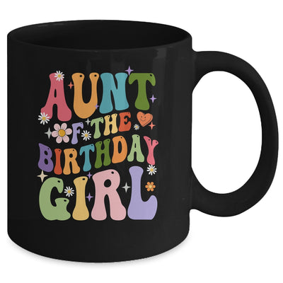Aunt Of The Birthday Girl Groovy Party 1st Birthday Girl Mug | siriusteestore