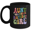 Aunt Of The Birthday Girl Groovy Party 1st Birthday Girl Mug | siriusteestore